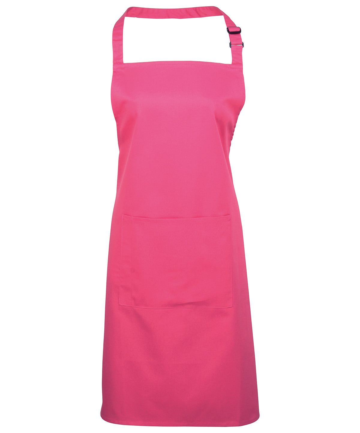 Basic Bib Apron with Pocket - Hot Pink